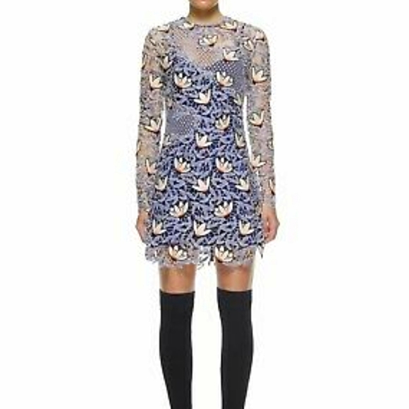 Self-Portrait Dresses & Skirts - Self Portrait Patchwork Mini Dress